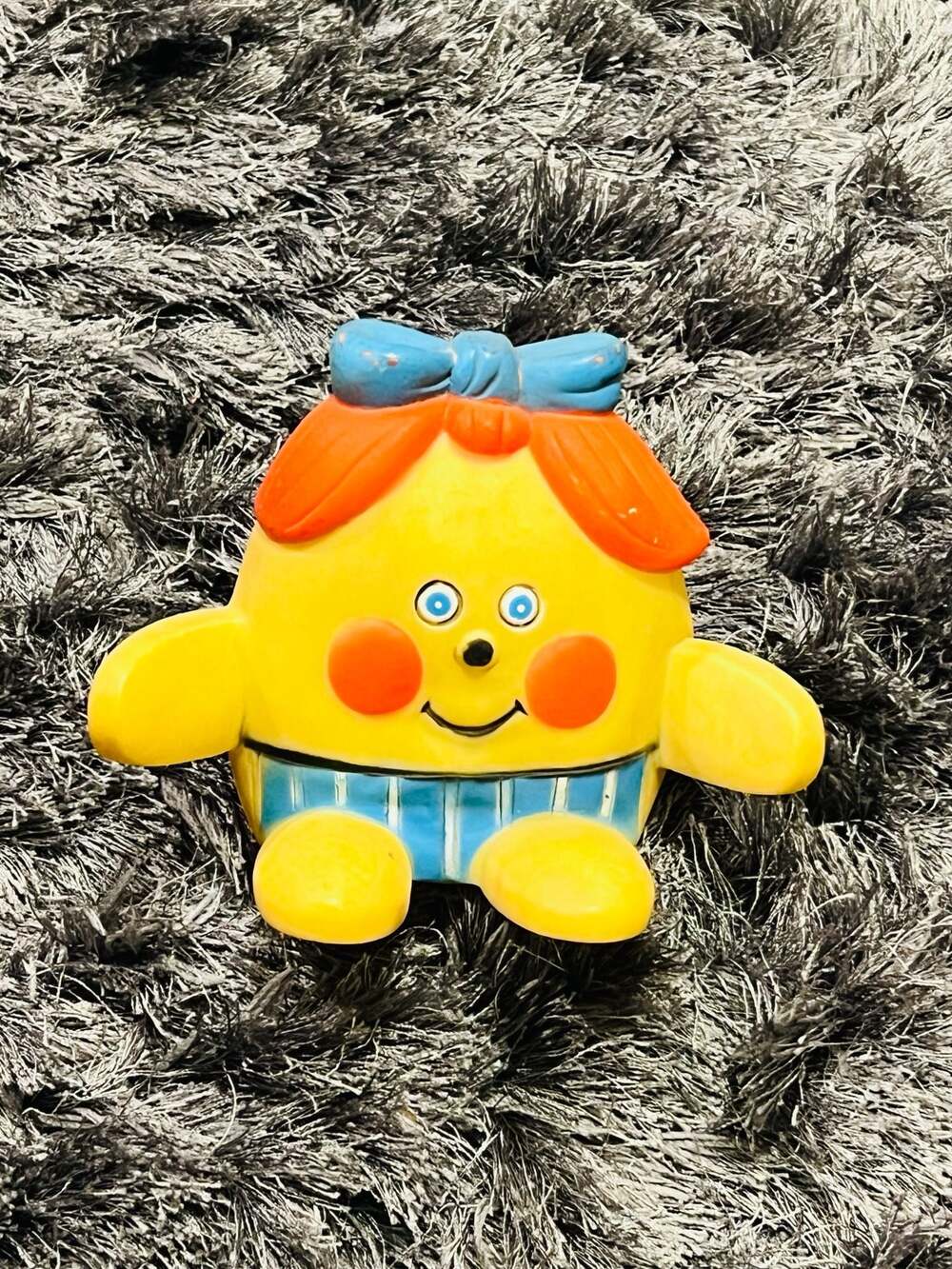 Vintage Tummee Tippee Rubber Squeaky Toy Girl Figure